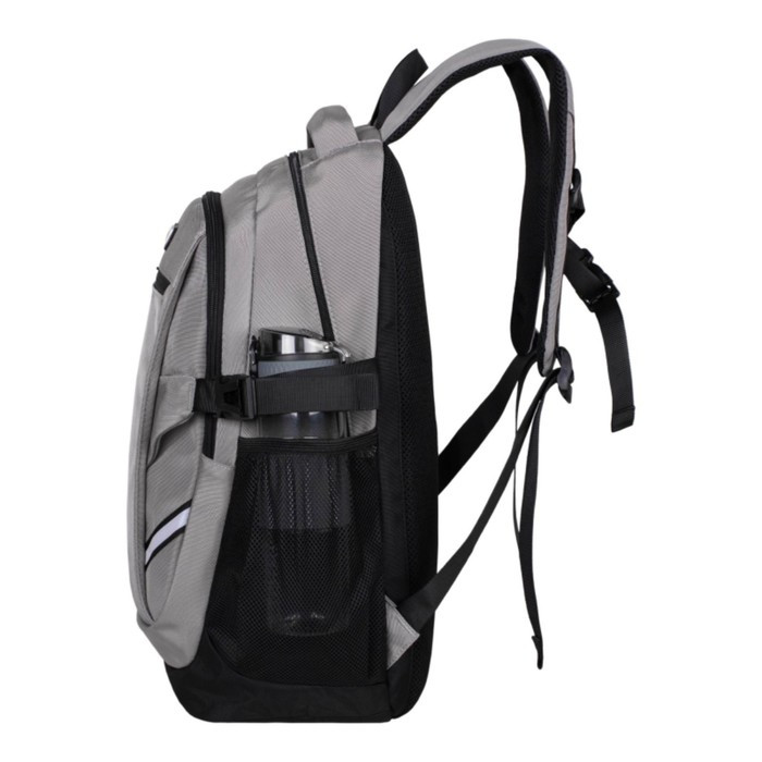 Рюкзак молодёжный 48 х 32 х 18 см, эргономичная спинка, Merlin, XS9243 светло-серый - фото 2 - id-p225329930