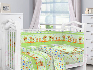 Комплект постельный для малышей Fun Ecotex Мишутка и зайка / 10302/1 - фото 1 - id-p225313193