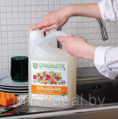 Средство для мытья посуды Synergetic Гель-бальзам биоразлагаемый Сочный гранат и абрикос - фото 3 - id-p225331849