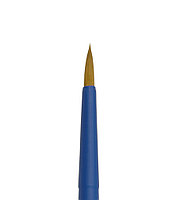 Кисть Roubloff aqua синтетика коричневая/ круглая 4/ ручка синяя AqN1-04,05bT / Blue round - 4