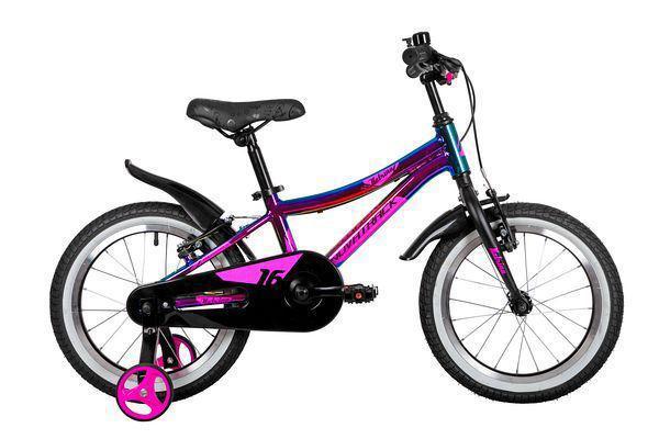 Детский велосипед для девочек с приставными колесами NOVATRACK 167AKATRINA1V.GVL22 фиолетовый