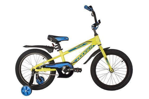 Детский велосипед для мальчиков с приставными колесами NOVATRACK 185ADODGER.GN22 зелёный - фото 1 - id-p224956044