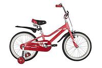 Детский велосипед для девочек с приставными колесами NOVATRACK 185ANOVARA.CRL22 коралловый