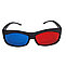Очки анаглифные пластиковые большие, красно-синие (3D-очки), фото 2