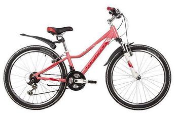 Подростковый велосипед для девочки подростка 10 11 12 лет NOVATRACK 24AHV.NOVARA.11CRL22 24 дюйма коралловый