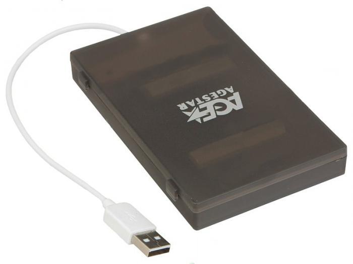 AgeStar SUBCP1 USB 2.0 SATA HDD/SSD Black - фото 1 - id-p225129137