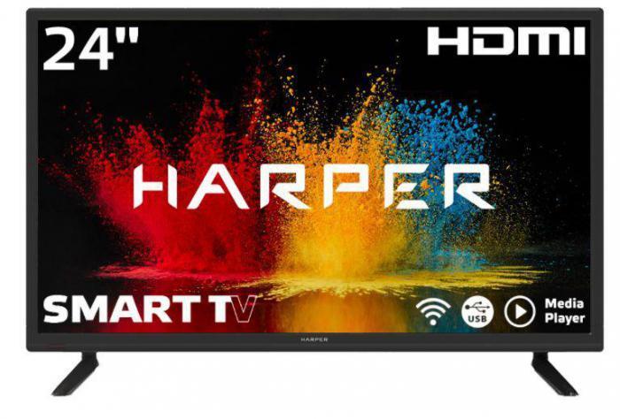 Маленький телевизор на кухню HARPER 24R470TS Smart tv 24 дюйма смарт тв - фото 1 - id-p224956152