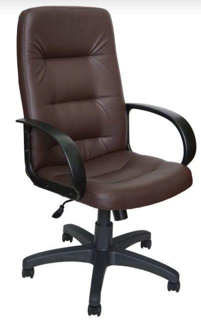 Коричневое кожаное кресло ЯрКресло Кресло Кр36 ТГ ПЛАСТ ЭКО3 (экокожа шоколад) компьютерное офисное - фото 1 - id-p224956167