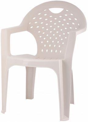 Пластиковое кресло садовое для дачи АЛЬТЕРНАТИВА М8150 стул для кафе бежевый