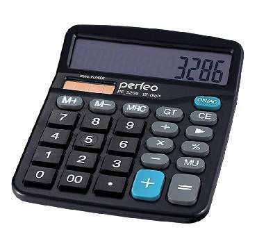 Калькулятор настольный PERFEO (PF-3286 бухгалтерский 12-разрядный GT черный - фото 1 - id-p225194876