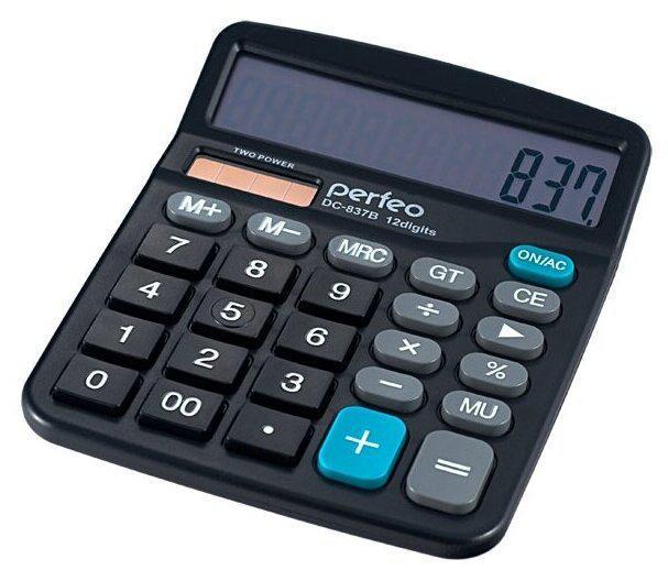 Калькулятор настольный PERFEO (PF-3286 бухгалтерский 12-разрядный GT черный - фото 2 - id-p225194876