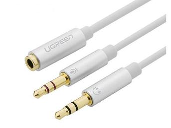 Аксессуар Ugreen AV140 2xJack 3.5mm/M - Jack 3.5mm/F White 10790