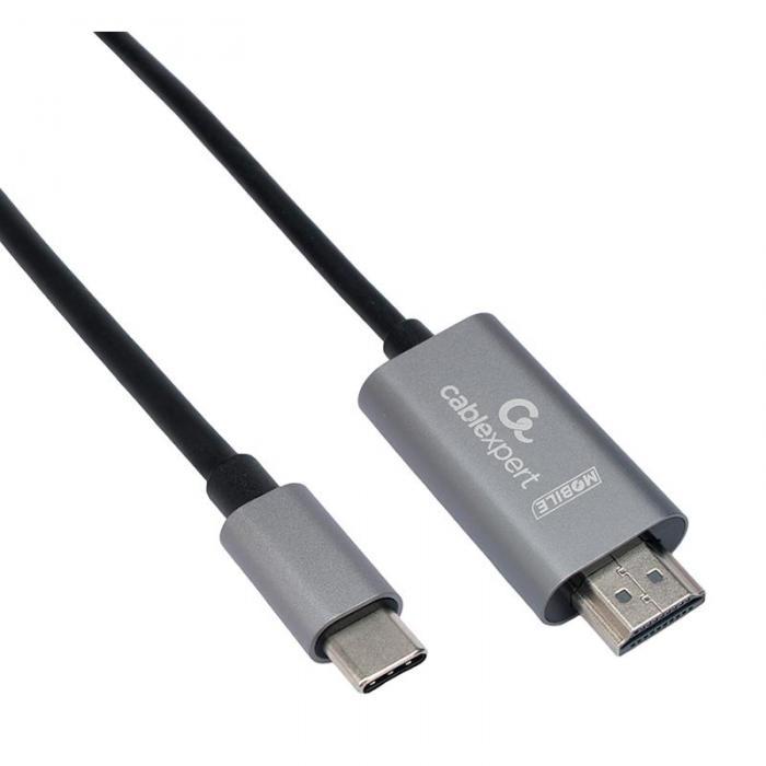 Аксессуар Gembird Cablexpert Type-C - HDMI v2.0 1.8m Black CCB-A-CM-HDMI-1.8M - фото 1 - id-p225217883