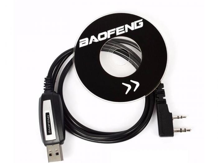 Зарядное устройство USB кабель и CD диск для программирования раций Baofeng и Kenwood - фото 1 - id-p225219285