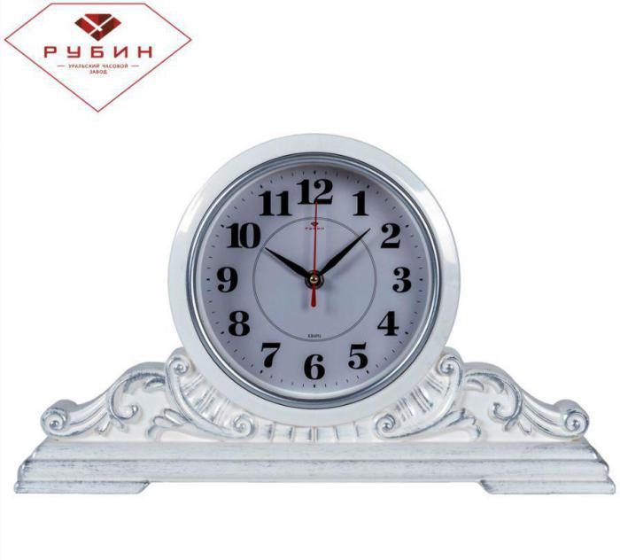 Настольные каминные стрелочные кварцевые часы РУБИН 4225-004 интерьерные классические - фото 1 - id-p225194635