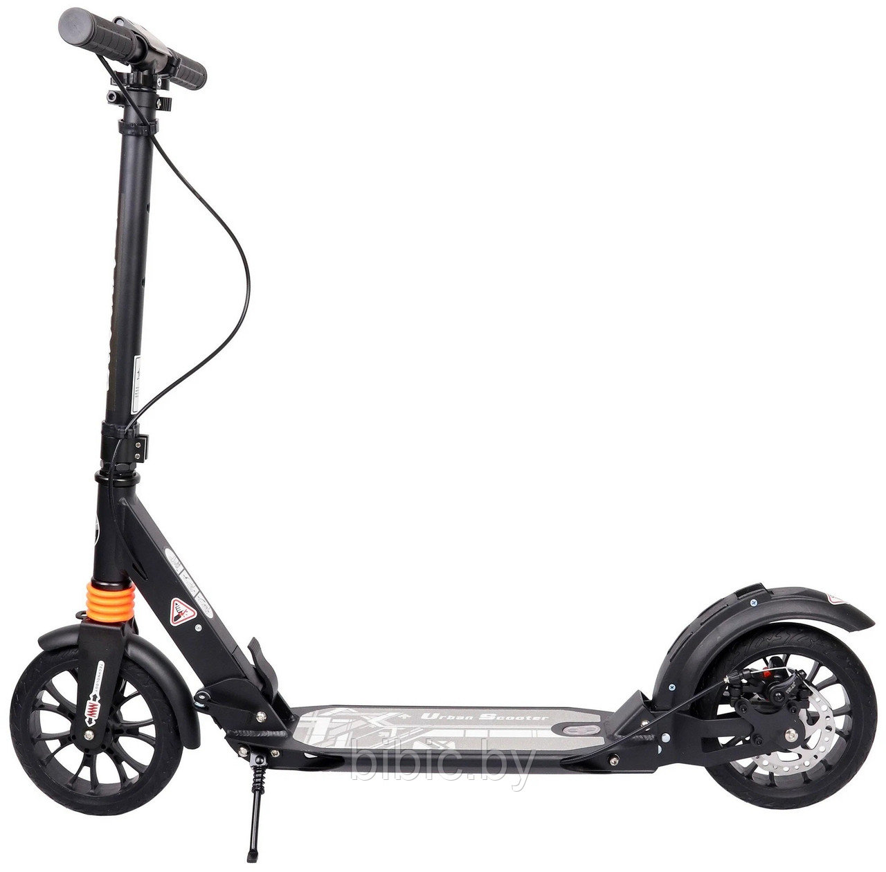 Самокат двухколесный Urban Scooter 116D с дисковым тормозом и 2 амортизаторами - фото 7 - id-p130187256