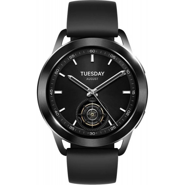 Умные часы Xiaomi Watch S3 (M2323W1) Черный / Черный силиконовый ремешок - фото 2 - id-p225188773