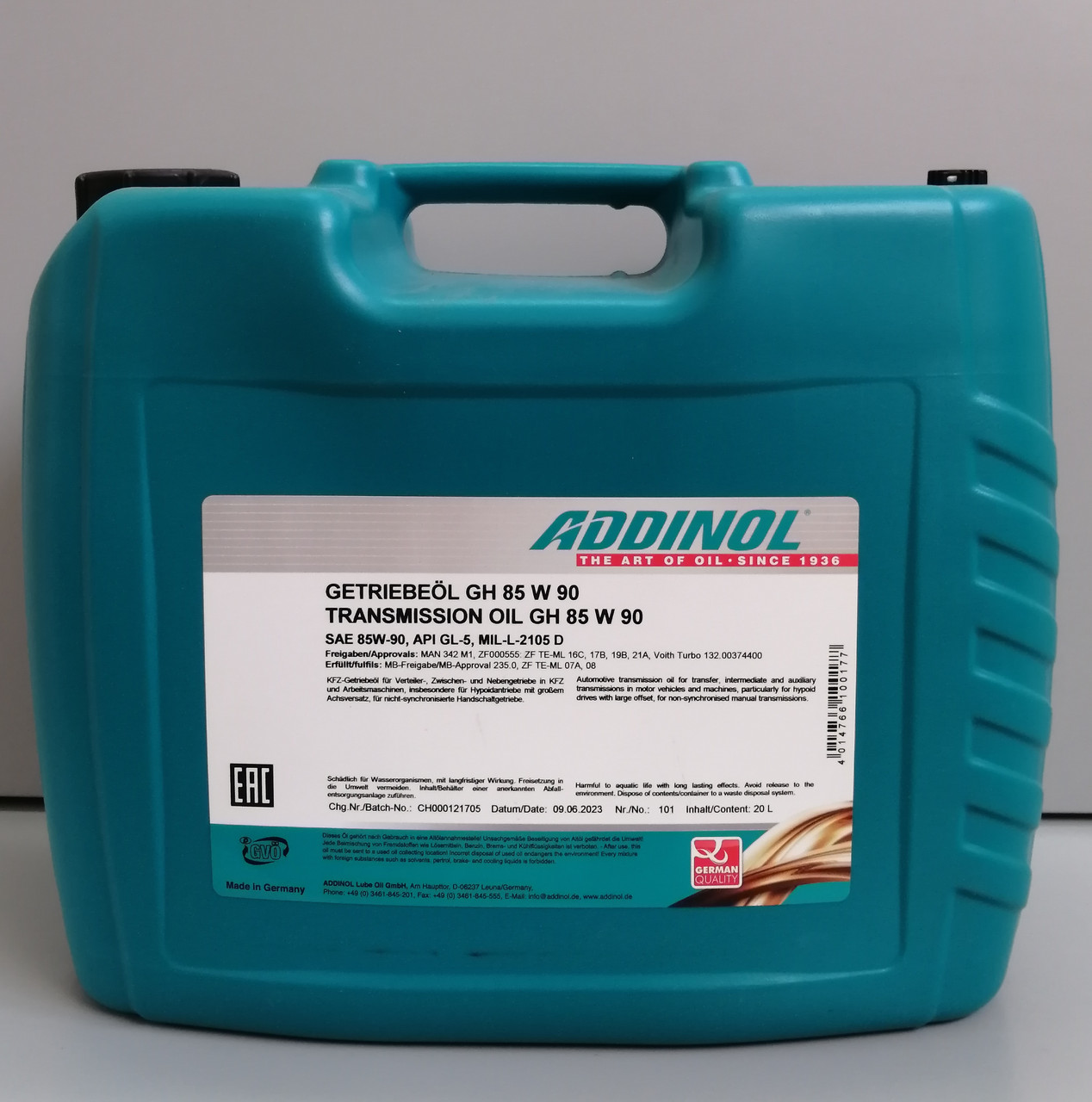 85W90 GH (GL-5) Трансмиссионное масло ADDINOL 20л