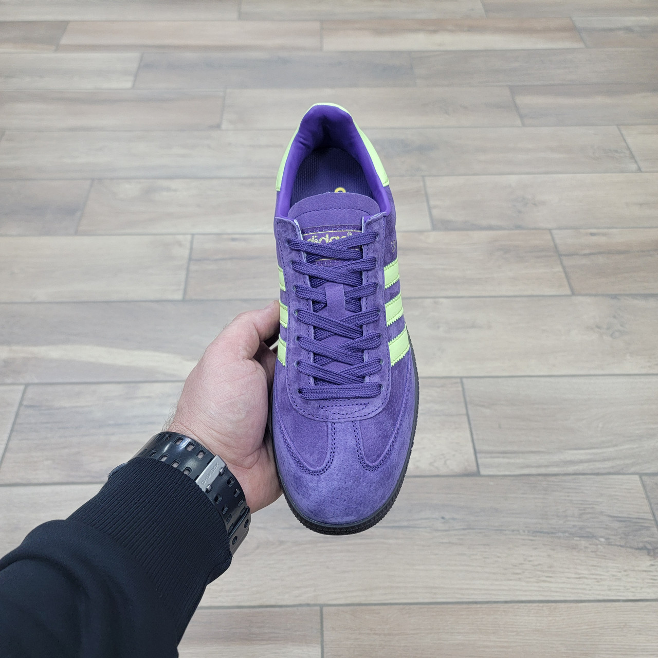 Кроссовки Adidas Spezial Purple Yellow - фото 3 - id-p207520332