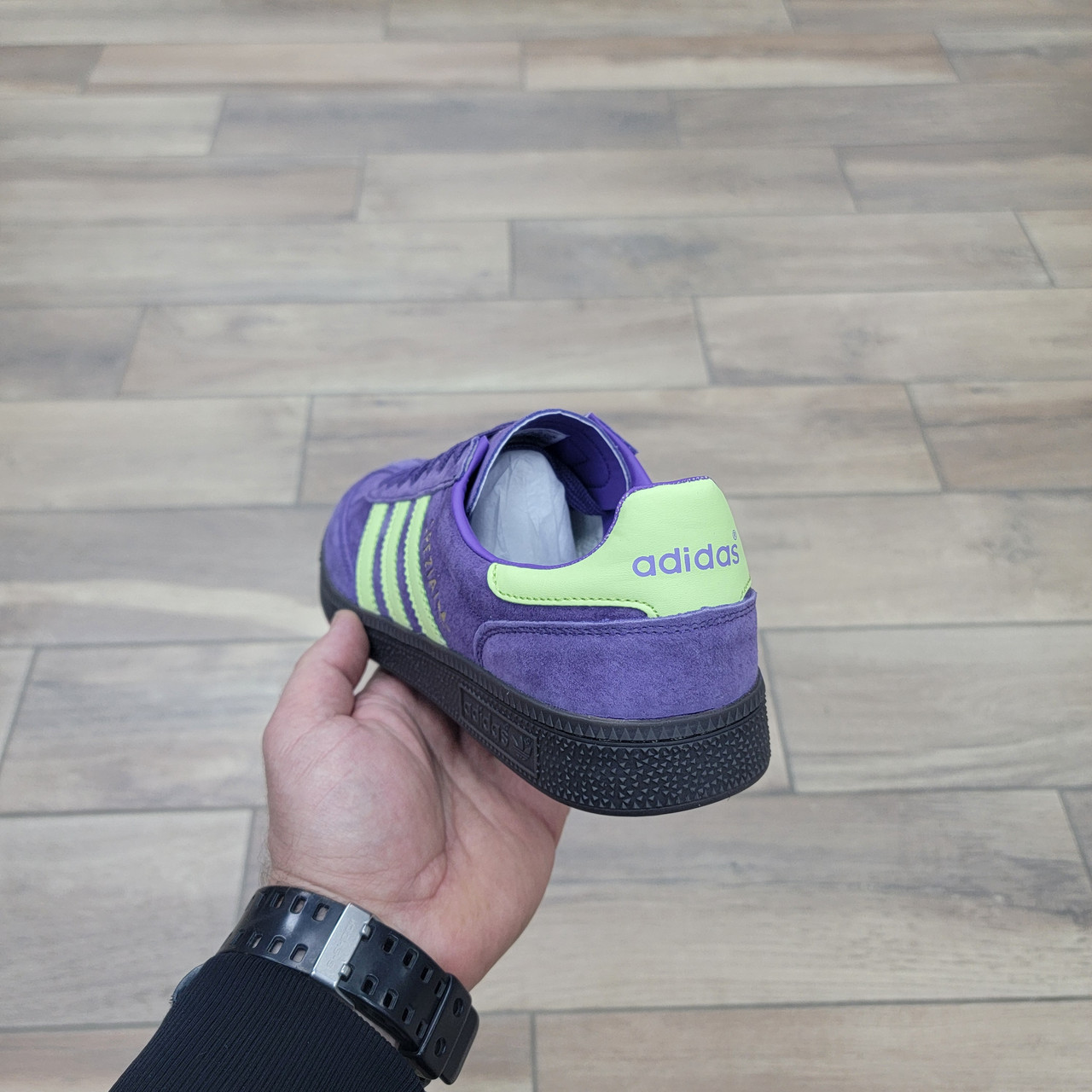 Кроссовки Adidas Spezial Purple Yellow - фото 4 - id-p207520332