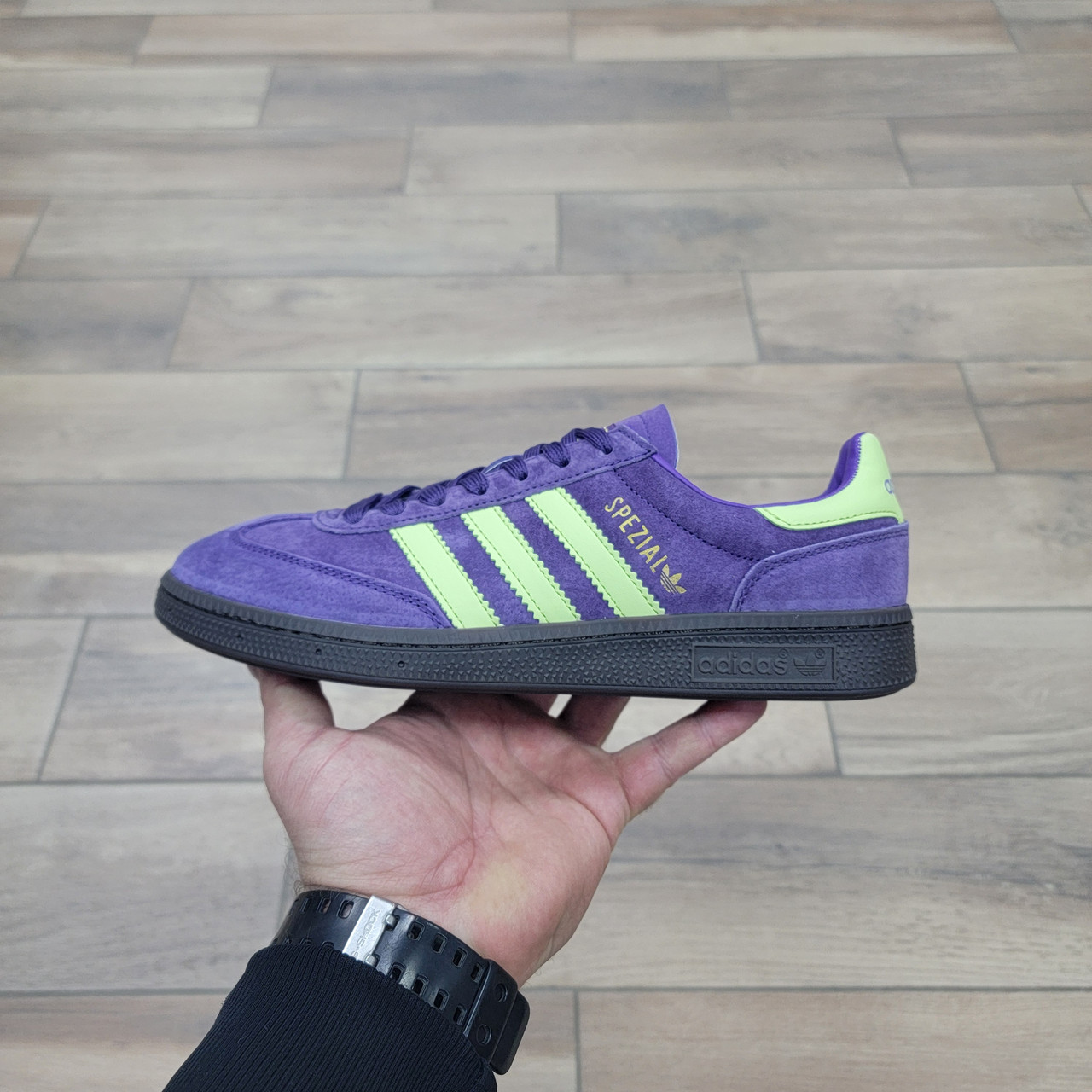 Кроссовки Adidas Spezial Purple Yellow 44 - фото 1 - id-p207520446
