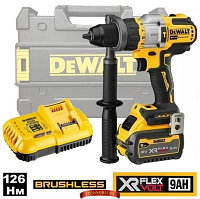 Ударная аккумуляторная дрель-шуруповерт DeWALT DCD999X1 (1 акк. 9 Aч FlexVolt, 18В/54В, 126 Нм, бесщет.)