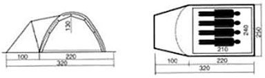 Палатка туристическая MERAN 4 - фото 2 - id-p225353523