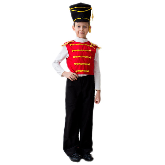 Детский карнавальный костюм "Гусар", люкс, 5-7 лет, рост 122-134 см - фото 1 - id-p225353645