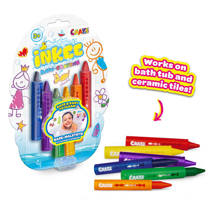 Мелки цветные детские CRAZE для рисования в ванной, 6 шт. - фото 2 - id-p225354009