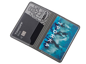 Картхолдер для 2-х пластиковых карт Favor, синий, фото 2