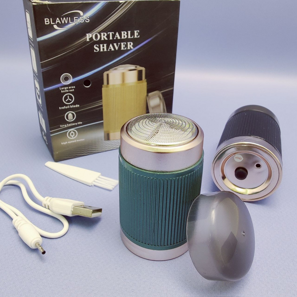 Электробритва Portable Shaver / Минибритва портативная дорожная Blawless Зеленая - фото 7 - id-p225354696