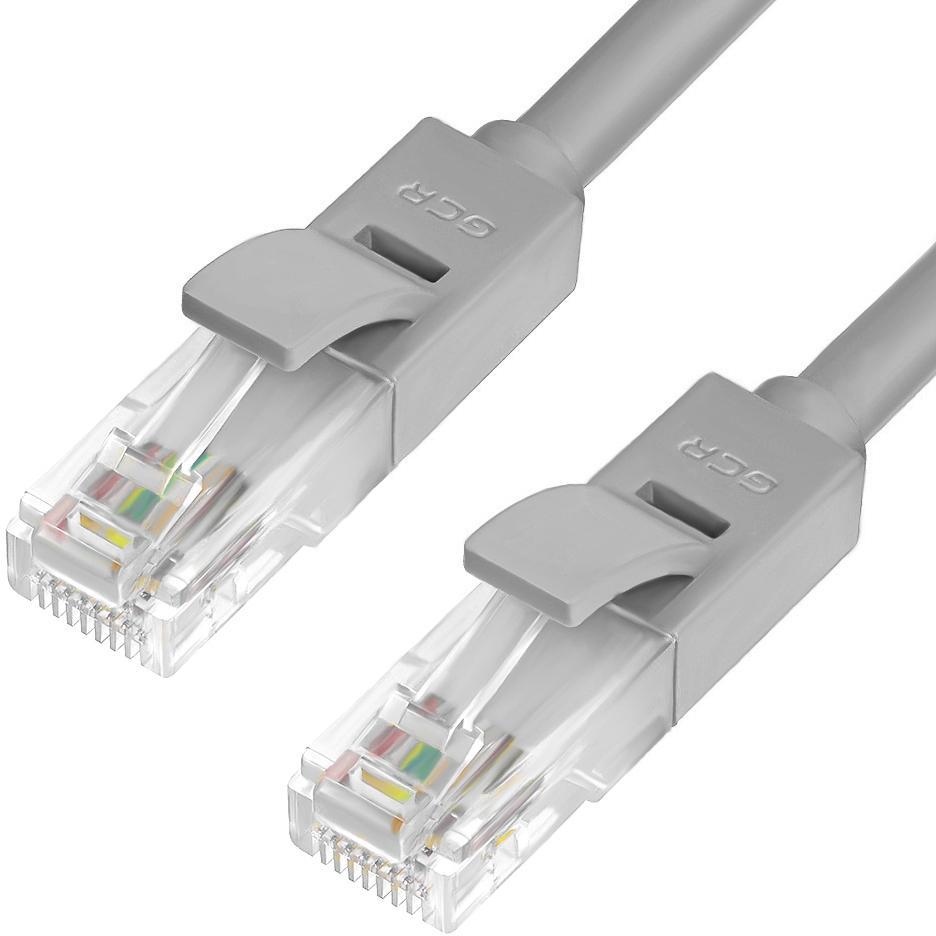 Greenconnect Патч-корд прямой 0.5m UTP кат.6, серый, 24 AWG, литой, GCR-LNC603-0.5m, ethernet high speed, - фото 1 - id-p225359143