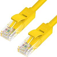 Greenconnect Патч-корд прямой 3.0m UTP кат.6, желтый, 24 AWG, литой, GCR-LNC602-3.0m, ethernet high speed,