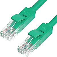 Greenconnect Патч-корд прямой, малодымный LSZH 3.0m UTP кат.6, зеленый, 24 AWG, литой, ethernet high speed,