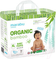 Подгузники-трусики детские Marabu Organic Bamboo XL 12+кг