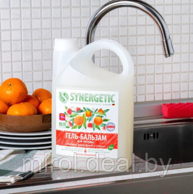 Средство для мытья посуды Synergetic Розовый грейпфрут и специи биоразлагаемое - фото 3 - id-p225363989