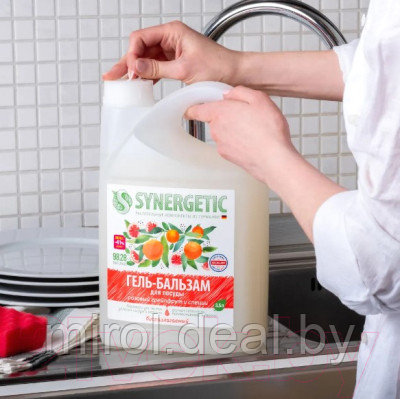 Средство для мытья посуды Synergetic Розовый грейпфрут и специи биоразлагаемое - фото 5 - id-p225363989