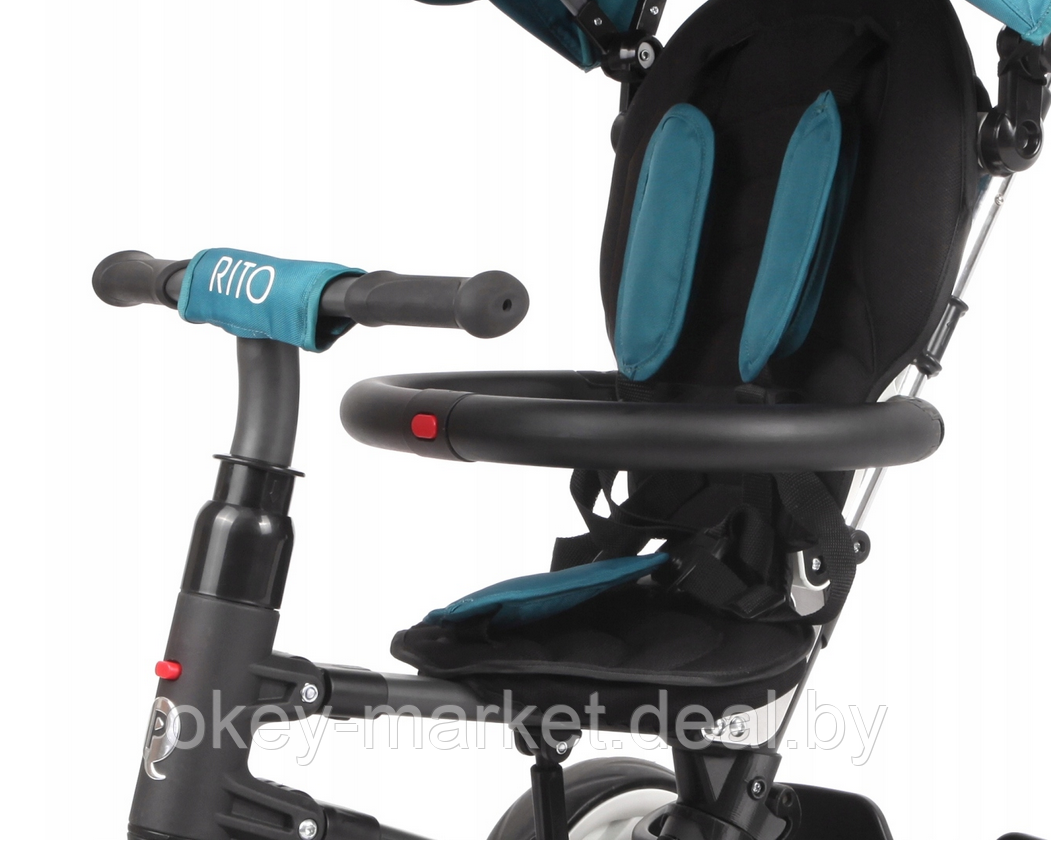 Трехколесный велосипед QPlay Rito , колеса EVA , бирюзовый - фото 6 - id-p77328046