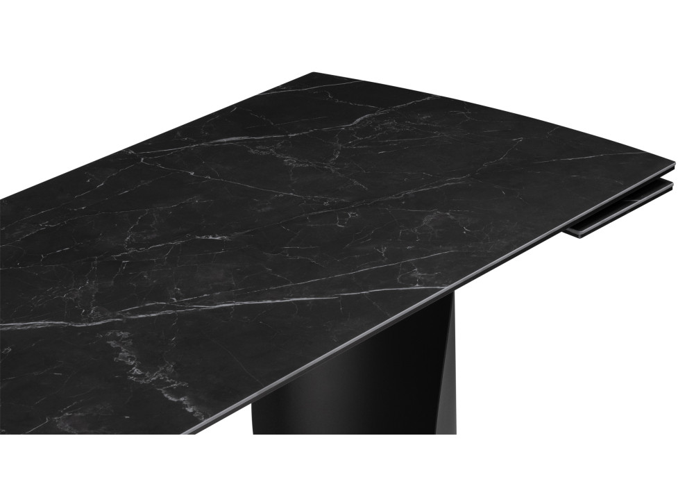 Керамический стол Готланд 1600(2200)х900х790 черный мрамор / черный - фото 6 - id-p225365172