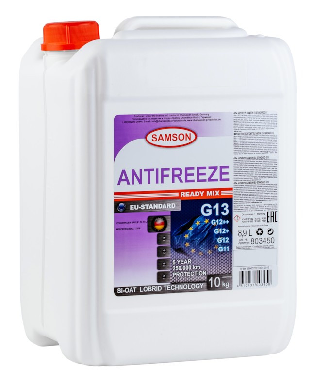 Антифриз G13 SAMSON, 10кг Фиолетовый EU-STANDARD G13/G12++ - фото 1 - id-p225365284