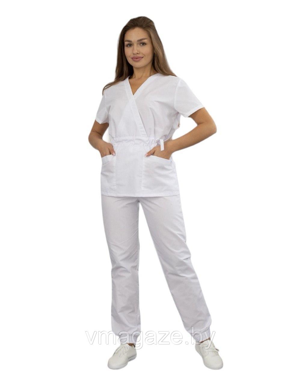 Медицинский костюм женский Мария (цвет белый) - фото 1 - id-p225365360