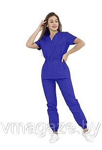 Медицинский костюм женский Мария (цвет синий)