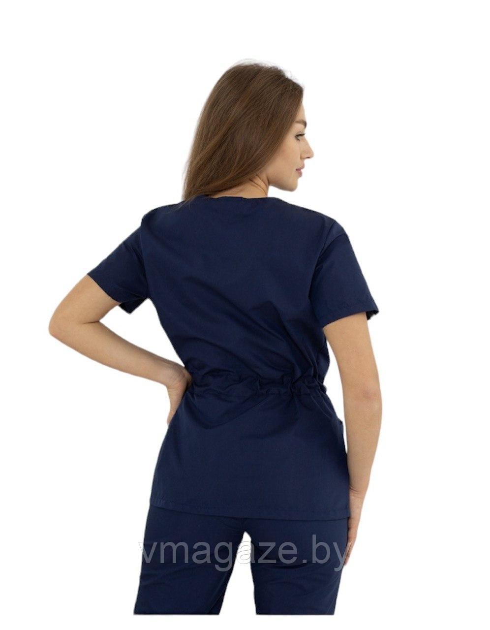 Медицинский костюм женский Мария (цвет темно-синий) - фото 3 - id-p225365726