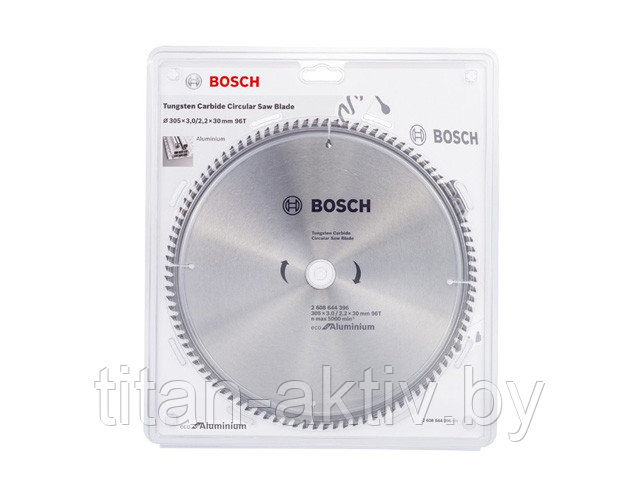 Диск пильный 305х30 мм 96 зуб. универсальный ECO ALUMINIUM BOSCH ( твердоспл. зуб)