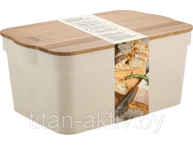 Хлебница с деревянной крышкой, 7,5 л., Rosemary, 325х214х145 мм., SUGAR&SPICE - фото 1 - id-p225104469
