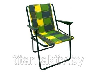 Кресло складное ""Фольварк"" мягкий ОЛЬСА (Максимальная нагрузка - 110 кг, натяжная ткань с поролоно