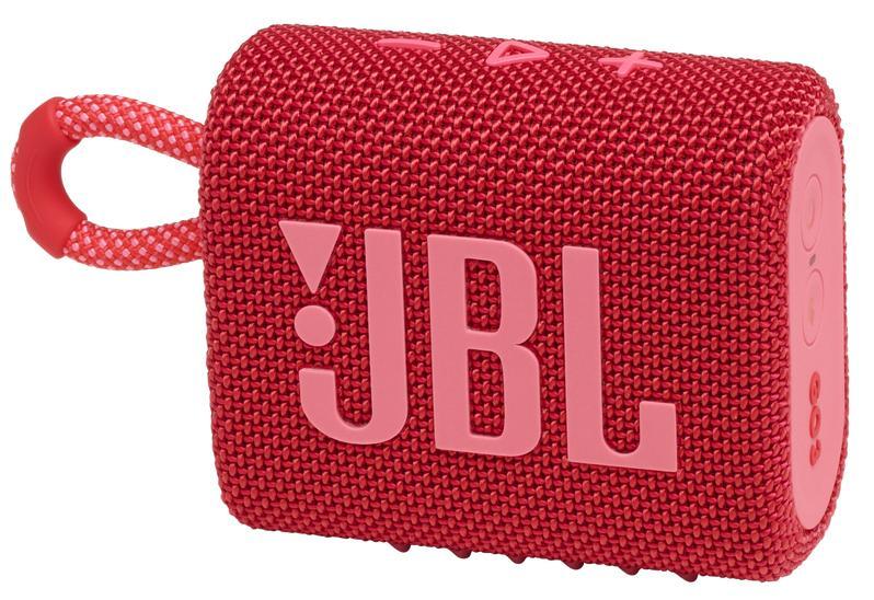 JBL GO 3 портативная А/С: 4,2W RMS, BT 5.1, до 5 часов, 0,21 кг, цвет крсный - фото 1 - id-p225367282