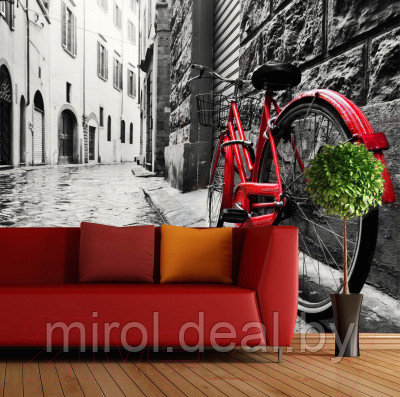 Фотообои листовые Citydecor Красный велосипед - фото 4 - id-p225369015