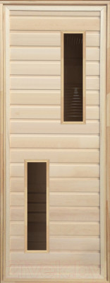 Деревянная дверь для бани Везувий 190х70 - фото 1 - id-p225369912