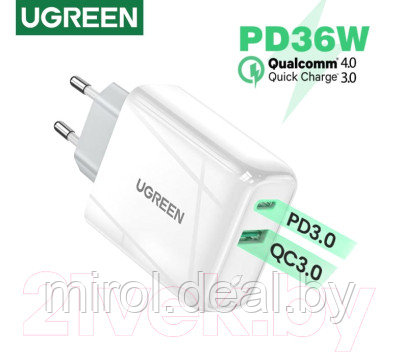 Зарядное устройство сетевое Ugreen CD170 / 60468 - фото 3 - id-p225372058